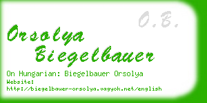 orsolya biegelbauer business card